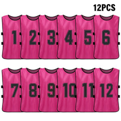 Quick-Dry Numbered Soccer Pinnies – 2/6PCS Team Sports Vests