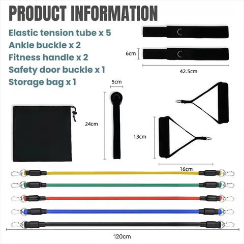 Resistance Bands Set for Working Out Exercise Bands Yoga Pilates Pull Strap Home Gym Fitness Training Equipment for Men Women