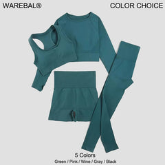 WAREBALL Seamless Women’s Yoga Set – 2/3/4 Piece Gym Outfit