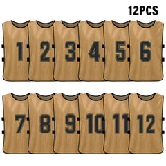 Quick-Dry Numbered Soccer Pinnies – 2/6PCS Team Sports Vests