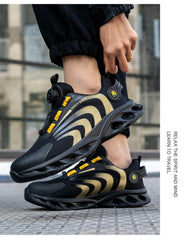 Men’s Lightweight Safety Shoes – Steel Toe, Puncture-Proof, Rotary Buckle Design