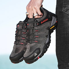 HIKEUP Men’s Suede Tactical Hiking Shoes – Outdoor Trekking Sneakers