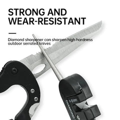 4-in-1 Portable Whetstone Sharpener – Mini Multi-Function Outdoor Tool