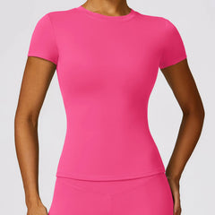 NCLAGEN Women’s Athletic T-Shirt – Breathable Stretch Gym & Yoga Tee