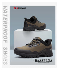 Baasploa Men’s Waterproof Hiking Shoes – Anti-Skid Outdoor Travel Sneakers
