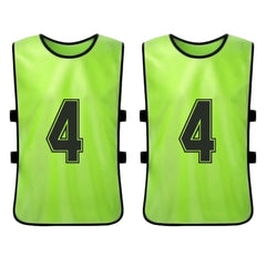 Quick-Dry Numbered Soccer Pinnies – 2/6PCS Team Sports Vests