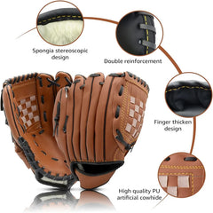 Outdoor Baseball & Softball Glove – Training Mitt for Kids & Adults (Left Hand)