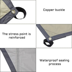 5.1x5.1m Large Waterproof Octagon Camping Tarp – Outdoor Sun Shelter Awning, Butterfly Tent Shade Canopy for Beach & Travel
