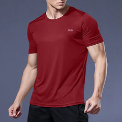 Men’s Quick-Dry Sports T-Shirt – Compression Fit for Running & Training