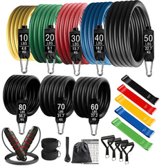 360lbs Resistance Band Set – Full-Body Workout Kit for Home Gym