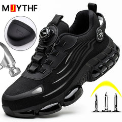Men’s Safety Work Shoes – Anti-Smash, Anti-Puncture with Rotating Button