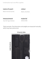 Multifunctional Survival Tool Card – Swiss Army Style Card with Light & Beauty Tools