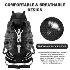90L Waterproof Hiking Backpack – Large Capacity Trekking & Camping Rucksack for Men