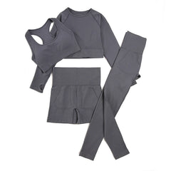 WAREBALL Seamless Women’s Yoga Set – 2/3/4 Piece Gym Outfit