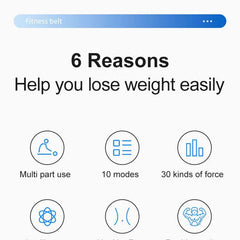 EMS Abs Trainer Toning Belt – USB Rechargeable Muscle Stimulator