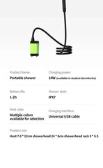 Camping Shower Pump Kit – Portable Outdoor Shower with Digital Display & 6000mAh Battery
