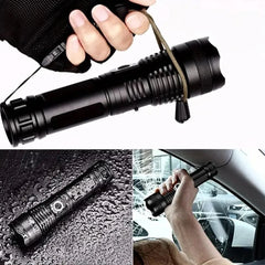 High Power LED Flashlight – Rechargeable Tactical Torch with USB Charging
