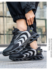 Men’s Lightweight Safety Shoes – Steel Toe, Puncture-Proof, Rotary Buckle Design