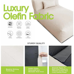 Outdoor Bean Bed Lounger – Comfy Foam-Filled Patio & Poolside Sofa