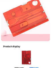 Multifunctional Survival Tool Card – Swiss Army Style Card with Light & Beauty Tools