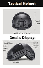FAST MH Tactical Airsoft Helmet – Camouflage ABS Outdoor Sport Gear