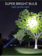 High-Power Rechargeable LED Flashlight – 7-LED Torch with COB Side Light