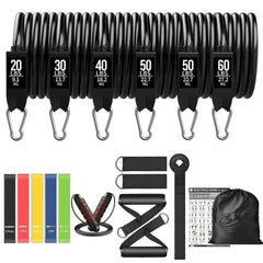 Workout Bar & Resistance Bands Set – Pilates & Home Strength Training Kit