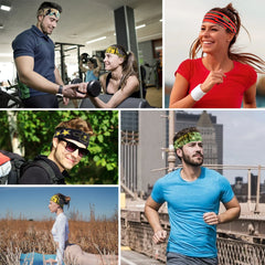 Gothic Skull Sports Headband – Sweat-Wicking Hair Band for Workout & Fitness