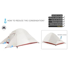BISINNA Ultralight Backpacking Tent – 1-2 Person 20D Nylon Waterproof Camping Tent for Hiking, Travel, and Cycling