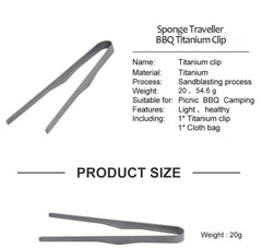 Ultralight Titanium Tea Cup Clip – Outdoor Anti-scalding Tongs for BBQ & Camping