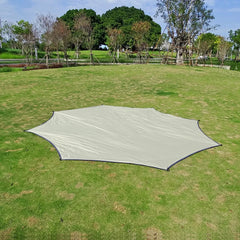 5.1x5.1m Large Waterproof Octagon Camping Tarp – Outdoor Sun Shelter Awning, Butterfly Tent Shade Canopy for Beach & Travel