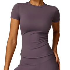 NCLAGEN Women’s Athletic T-Shirt – Breathable Stretch Gym & Yoga Tee
