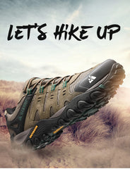 HIKEUP Men’s Suede Tactical Hiking Shoes – Outdoor Trekking Sneakers