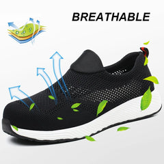Lightweight Steel Toe Work Sneakers – Breathable Safety Shoes for Men & Women