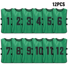 Quick-Dry Numbered Soccer Pinnies – 2/6PCS Team Sports Vests