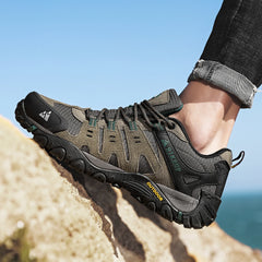 HIKEUP Men’s Suede Tactical Hiking Shoes – Outdoor Trekking Sneakers