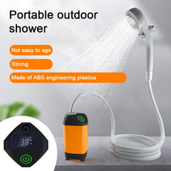Portable Camping Shower – IPX7 Waterproof Electric Pump with Digital Display