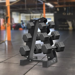 3 Tier Metal Dumbbell Rack Stand Compact A Frame Dumbbell Rack Dumbbell Storage Rack for Home Gym
