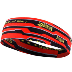Gothic Skull Sports Headband – Sweat-Wicking Hair Band for Workout & Fitness