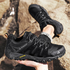HIKEUP Men’s Suede Tactical Hiking Shoes – Outdoor Trekking Sneakers