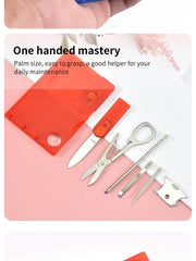 Multifunctional Survival Tool Card – Swiss Army Style Card with Light & Beauty Tools