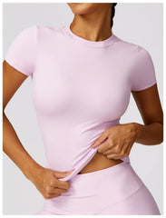 NCLAGEN Women’s Athletic T-Shirt – Breathable Stretch Gym & Yoga Tee