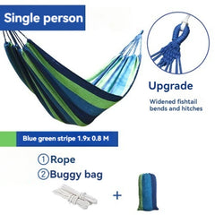 WESTTUNE Outdoor Canvas Hammock – Swing Hammock with Tree Ropes, 200kg Load Capacity