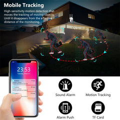 A7 Outdoor WiFi Security Camera – AI Human Tracking & 2-Way Audio (1MP)