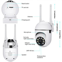 A7 Outdoor WiFi Security Camera – AI Human Tracking & 2-Way Audio (1MP)