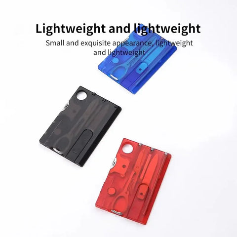 Multifunctional Survival Tool Card – Swiss Army Style Card with Light & Beauty Tools