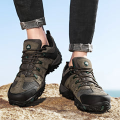 HIKEUP Men’s Suede Tactical Hiking Shoes – Outdoor Trekking Sneakers