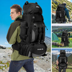 90L Waterproof Hiking Backpack – Large Capacity Trekking & Camping Rucksack for Men