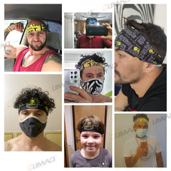 Gothic Skull Sports Headband – Sweat-Wicking Hair Band for Workout & Fitness