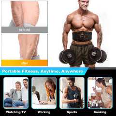 EMS Abs Muscle Stimulator – USB Rechargeable Fitness Massager